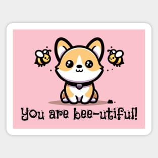 You Are Bee-utiful Cute Corgi Magnet